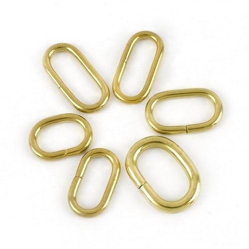 Deepeel AP643 16-24mm Bag Hardware Accessories Pure Brass O Ring Buckles Handbag Connector Adjustable Luggage Dog Collar Buckle 50pcs