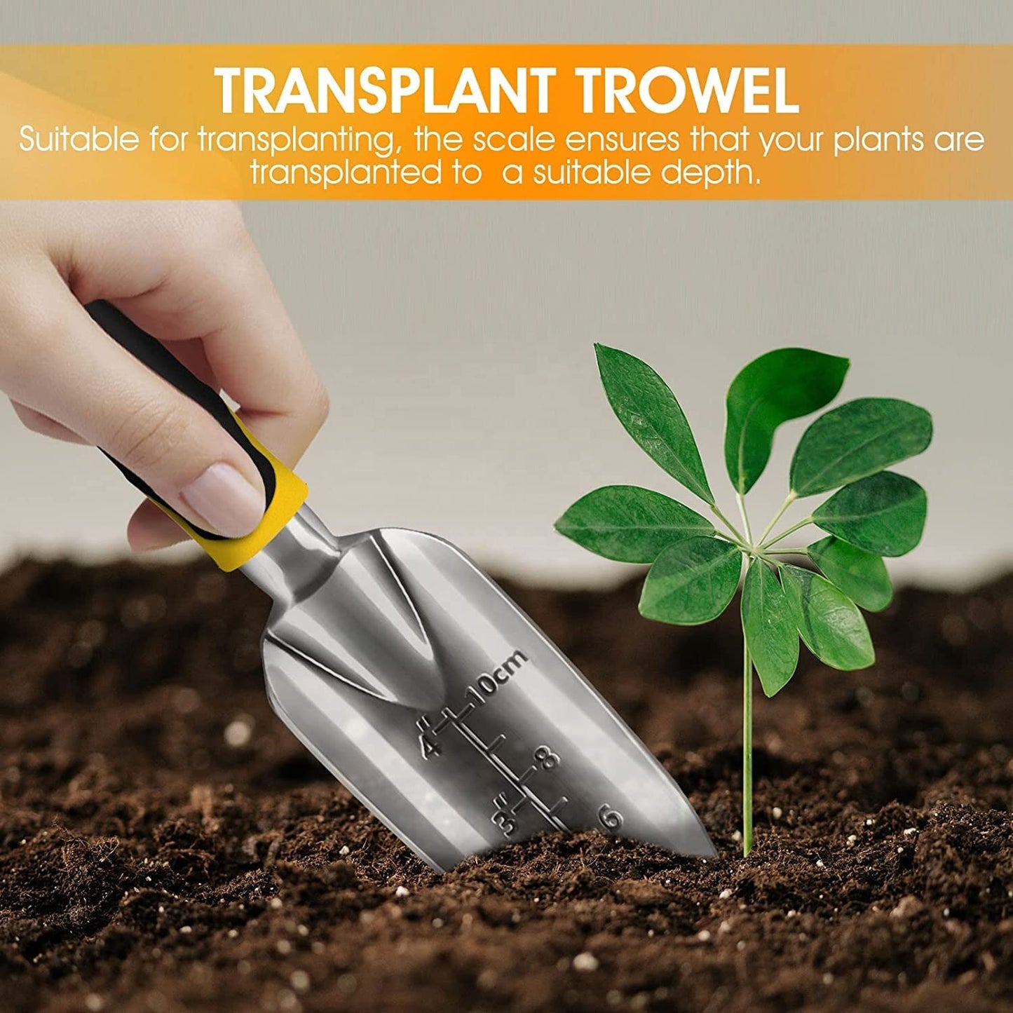 Garden Tool Set Aluminum Alloy Steel Hand Tool Starter Kit for Outdoor Heavy Duty Gardening Work 3pcs