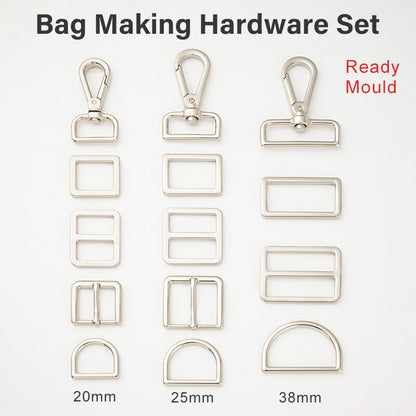 Bag Hardware 20 25mm 38mm D Ring Tri-Glides Slide Buckles 4/5 1 Swivel Snap Hook for Bag Making Buckles DIY Accessories Craft 100pcs