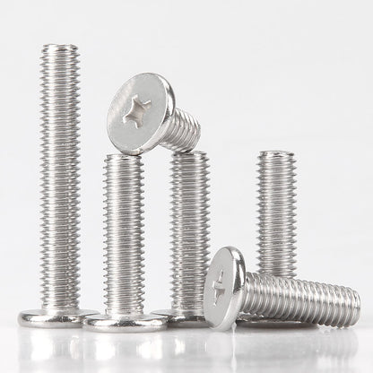 Ultra Thin Pan Head Self Tapping M1.4 M2 M3 Laptop Cross Flat Head Screws 304 Stainless Steel Metric 100pcs