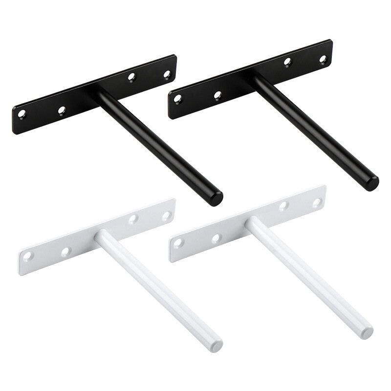 Metal Floating Shelf Brackets Nail-Fixed-Invisible Wall Mounted Hidden Partition Blind Shelf Supports Wooden Shelves Home Decor 50pcs
