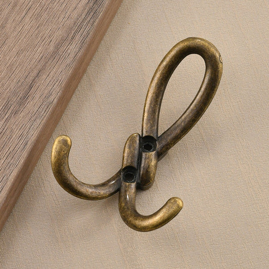 Minimalist Black Zinc Alloy Coat Hooks - Wardrobe/Furniture Hardware - Fits Fitting Rooms & Walls 60pcs