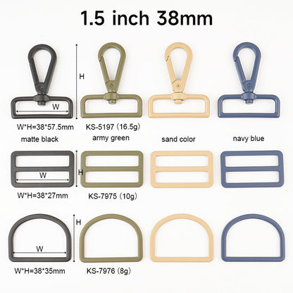 Bag Hardware 20 25mm 38mm D Ring Tri-Glides Slide Buckles 4/5 1 Swivel Snap Hook for Bag Making Buckles DIY Accessories Craft 100pcs