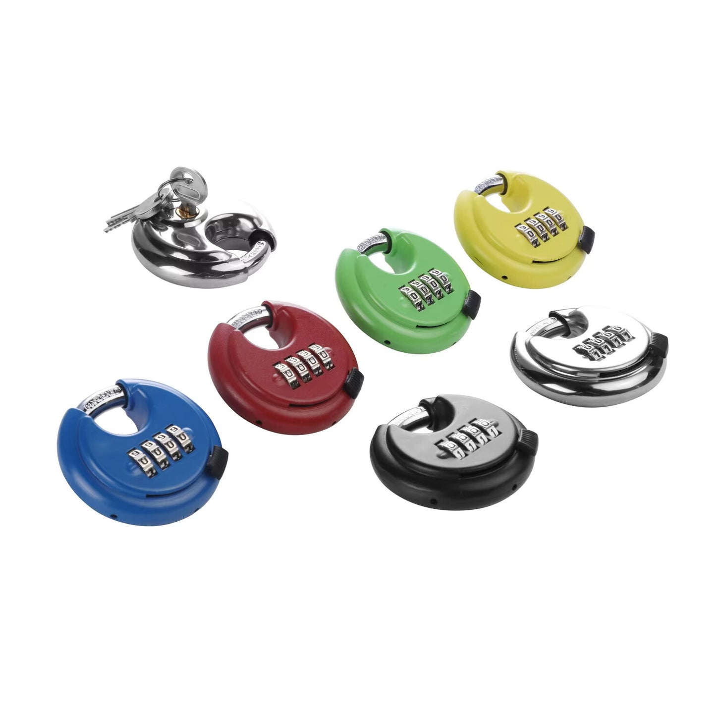 ANLI American 4-Digit Combination Disc Stainless Steel Padlock Anti-Cutting Zinc Alloy Padlock 10pcs
