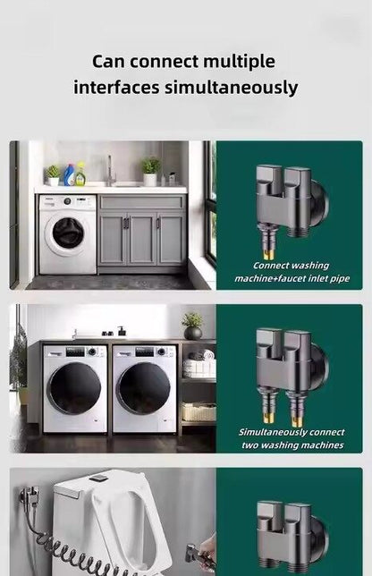 KAWAL G1/2 Double Outlet Mini Angle Valve Zinc-alloy Multi-Function Water Stop Durable High Quality Hot Sale Bath Hardware Sets 30pcs