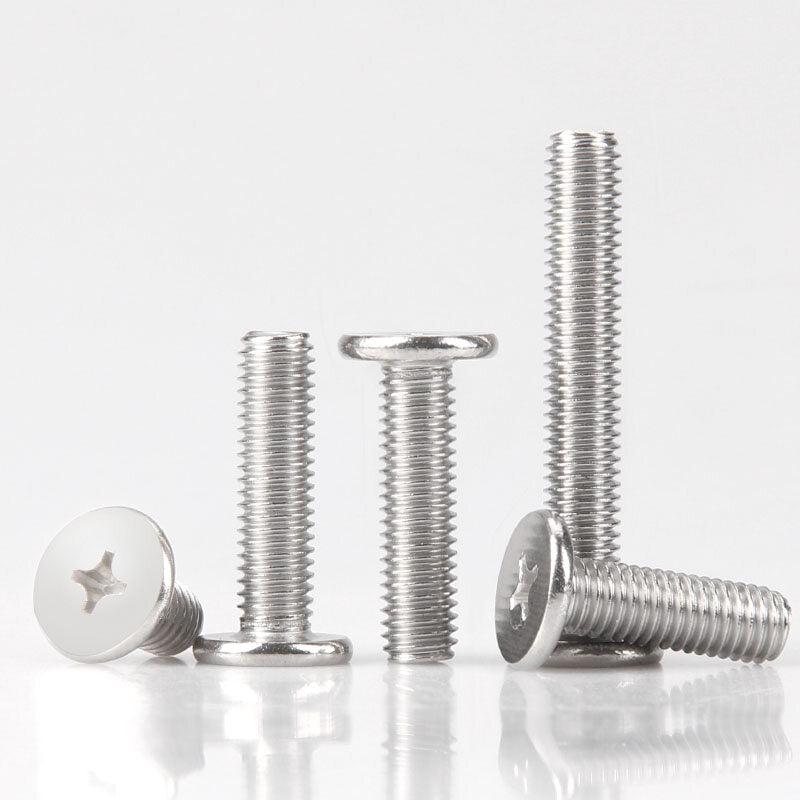 Ultra Thin Pan Head Self Tapping M1.4 M2 M3 Laptop Cross Flat Head Screws 304 Stainless Steel Metric 100pcs
