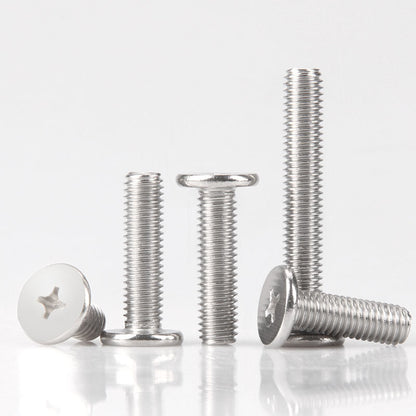 Ultra Thin Pan Head Self Tapping M1.4 M2 M3 Laptop Cross Flat Head Screws 304 Stainless Steel Metric 100pcs