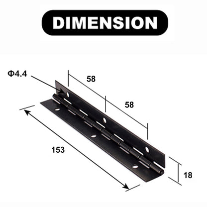 6 Inch Piano Hinge Continuous Hidden Concealed Black Iron Steel Economical Offset Small Single Wrap Piano Hinges
