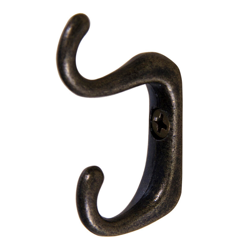 Antique Bronze Zinc Alloy Small Hanging Hooks Vintage Mini Metal Double Hooks Jewelry Display Rack Hanging Hook Necklace Holder 100pcs