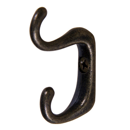 Antique Bronze Zinc Alloy Small Hanging Hooks Vintage Mini Metal Double Hooks Jewelry Display Rack Hanging Hook Necklace Holder 100pcs