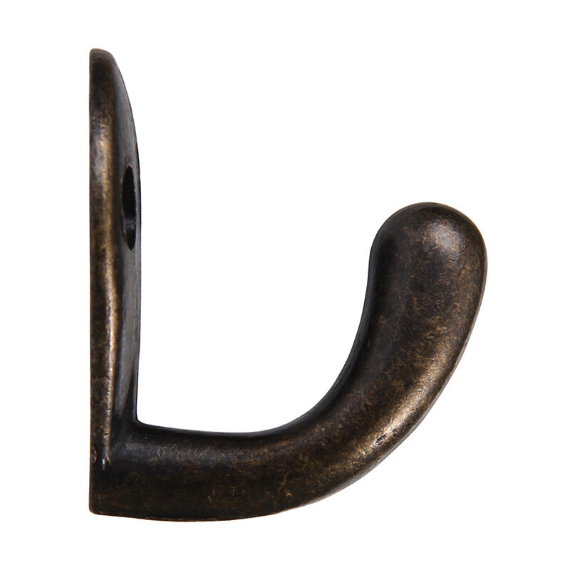 Antique Bronze Zinc Alloy Hanging Hook Bathroom Metal Hooks for Clothes Robe Toiletry Bag Towel Wardrobe Door Hanger for Hats 100pcs