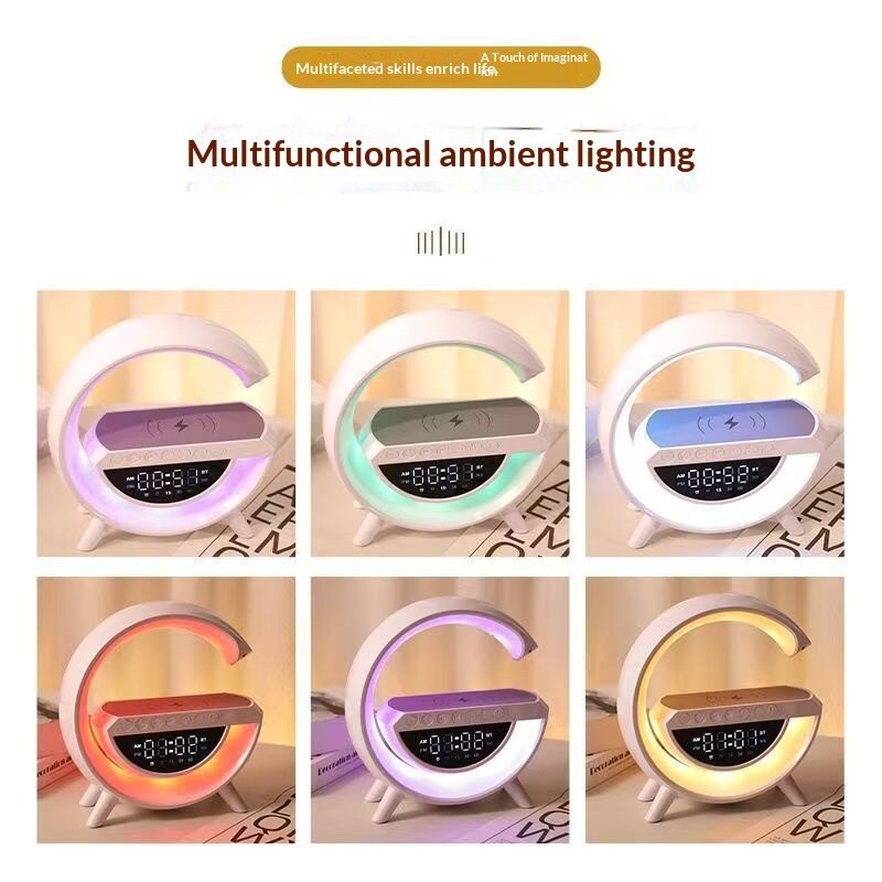 Bluetooth speaker, wireless charging, multi-functional, high-appearance value, night light, clock, birthday lamp, atmosphere sound system