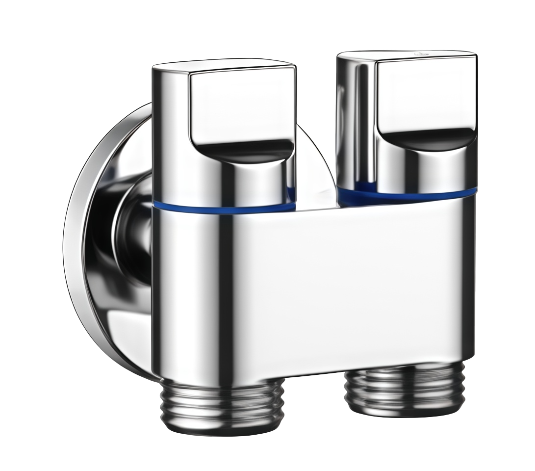 KAWAL G1/2 Double Outlet Mini Angle Valve Zinc-alloy Multi-Function Water Stop Durable High Quality Hot Sale Bath Hardware Sets 30pcs