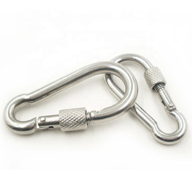 Real Stainless Steel 316 Hardware Rigging Snap Hook with Screw DIN Boat Accessories for Sun Shade Sail 10pcs