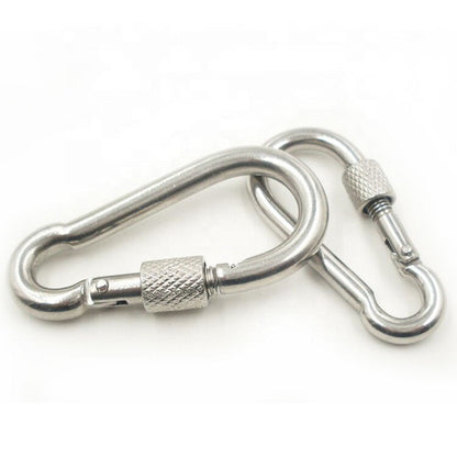 Real Stainless Steel 316 Hardware Rigging Snap Hook with Screw DIN Boat Accessories for Sun Shade Sail 10pcs