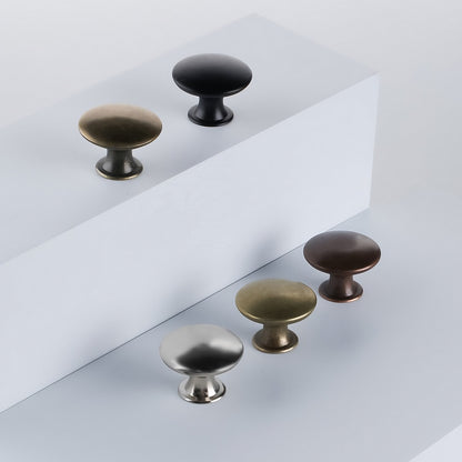 Simple Matte Black Round Flat Head Small Handle. Single Hole Hollow Cabinet Door Handle Decorative Accessories 100pcs
